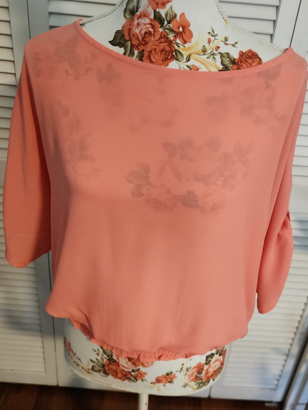 Michael Kors Coral Boatneck Tunic Top
